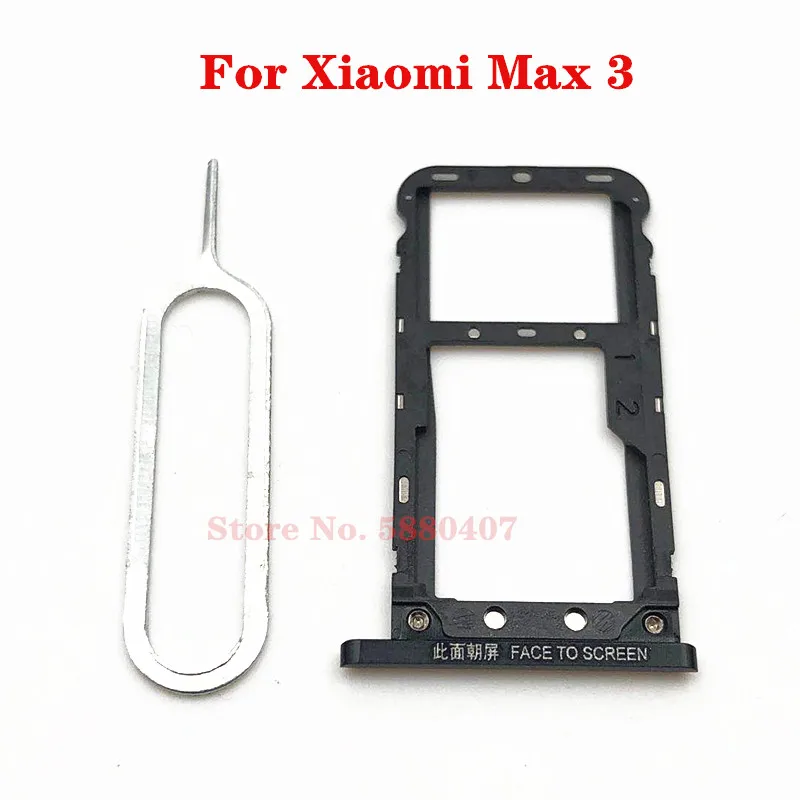 100% Оригинальный лоток для TF SIM-карт Xiaomi Max MI max 3 Держатель SD/SIM-карт ридер крышка