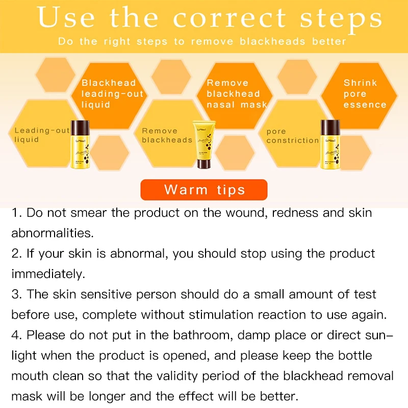 Три набора для удаления угрей ламилее прополиса маска носа лица черная головка