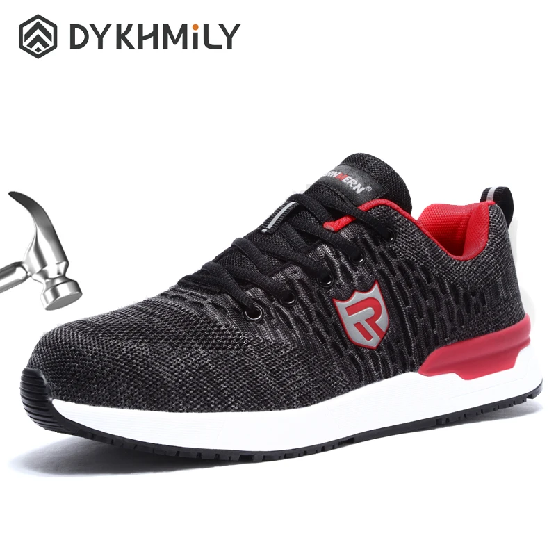 DYKHMILY/Рабочая безопасная обувь для мужчин со стальным носком Нескользящая