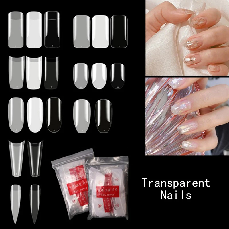 

Transparent Half Cover False French Nail Art Artificial Acrylic Gel UV Manicure Design Set DIY Tool