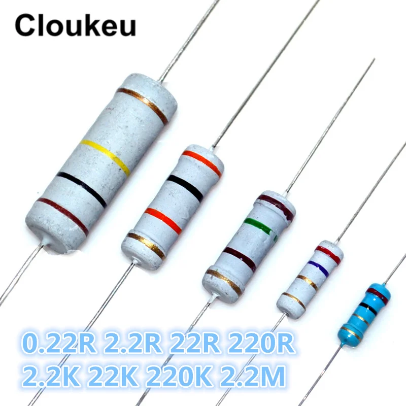 1/8 Вт 1/4 1/2 1 2 3 5 1% 5% Сопротивление цветному кольцу 0.22R 2.2R 22R 220R K 22K 220K M Ом|Индукторы| |