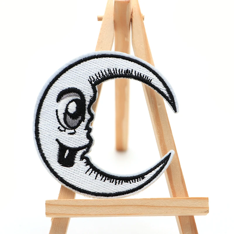 2 шт./лот милые Мультяшные большие глаза Забавный язык на Луне вышивка патч для