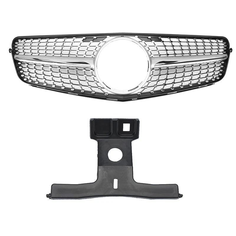 

1 Pcs Front Grille For Mercedes Benz C-CLASS W204 C180 C200 C300 Chrome Diamond Style 2008-2014 ABS Car Styling Car Accessories