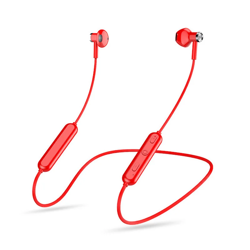 Магнитные беспроводные наушники EARDECO, Bluetooth наушники, спортивные беспроводные наушники, Bluetooth гарнитура, наушники с микрофоном - Цвет: Red