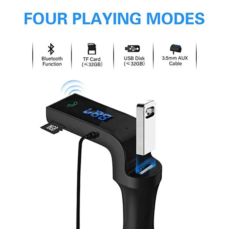 FM передатчик Bluetooth беспроводной автомобильный комплект с функцией громкой связи