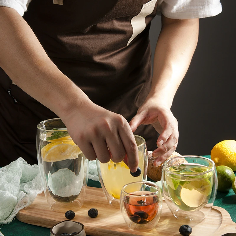 Кофейные кружки с двойной стенкой чашки для кофе сока молока каши|Другие стаканы|