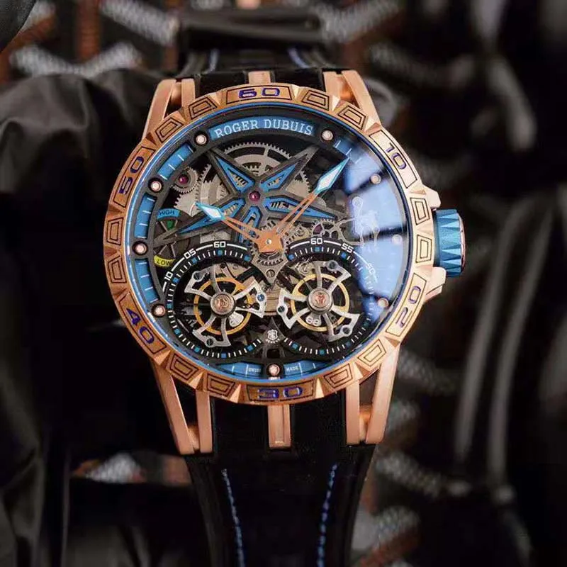 

Men's Mechanical Watch Top Luxury Brand Automatic Watch RD Logo Fashion Silicone Strap Business Watch Relojes Para Hombre New