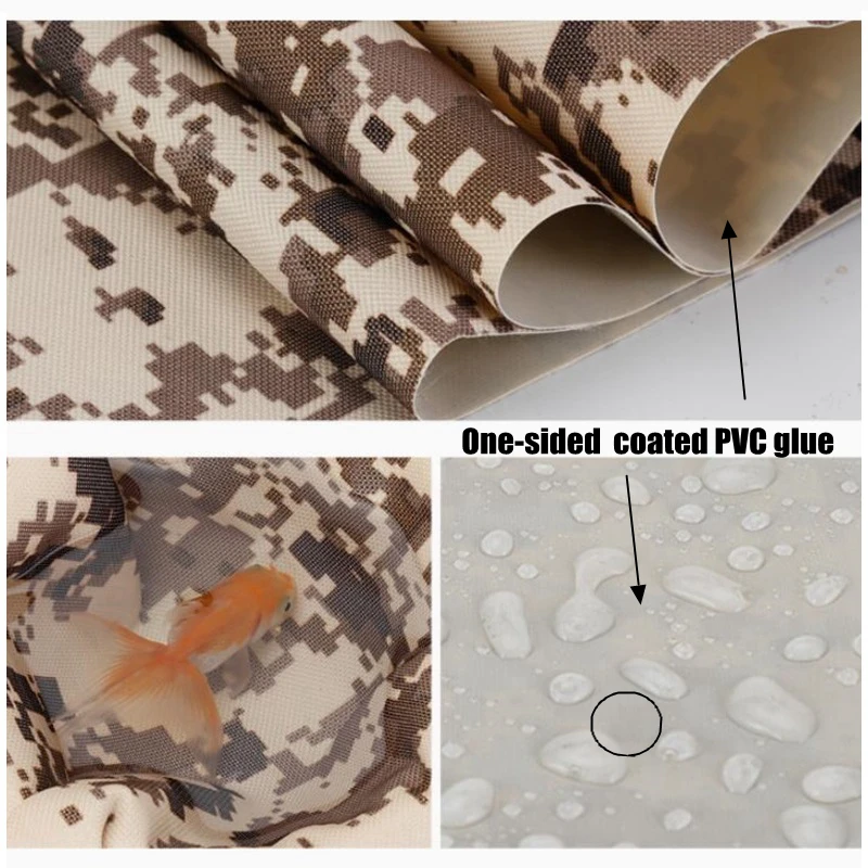 Толстый Камуфляжный песочный брезент толщиной 0 35 мм Непромокаемая ткань уличная