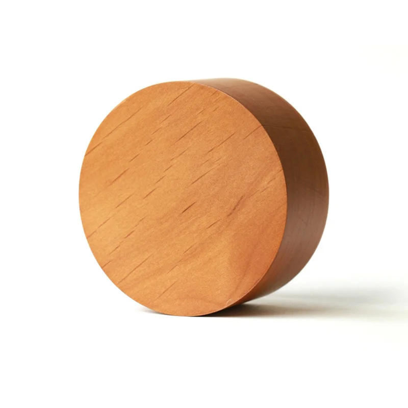 9 см круглые музыкальные коробки из бука с вращением по часовой стрелке