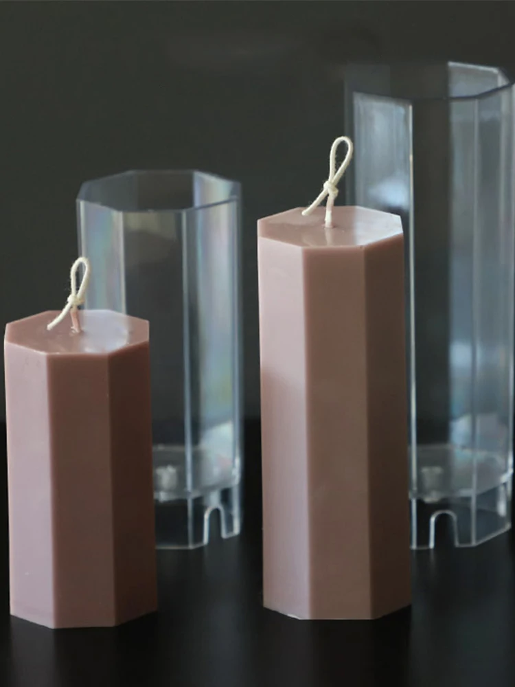 

Длинные шестигранного акрилового лампы в форме свечи формы поставки DIY цилиндр ребра глины инструмент церкви вечерние ароматерапия Пласти...