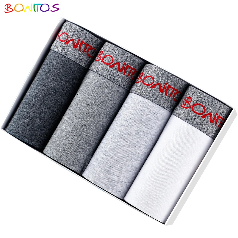 4 шт Для мужчин трусы боксеры мужское нижнее белье сексуальное с изображением