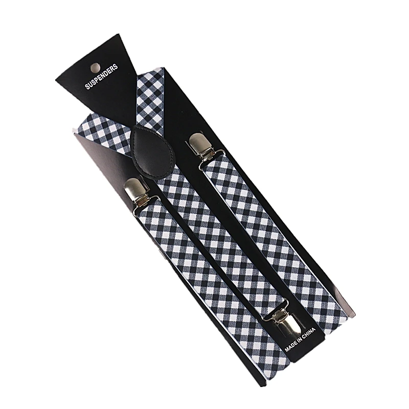 Новинка 2019 модные красные пледы регулируемые подтяжки для мужчин и женщин зажимы