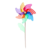 1pc 24cm wood garden yard party windmill wind spinner ornament decoration kids toys