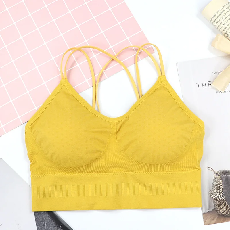 Бесшовный Женский бюстгальтер CHRLEISURE пуш ап без стальных колец с красивой задней