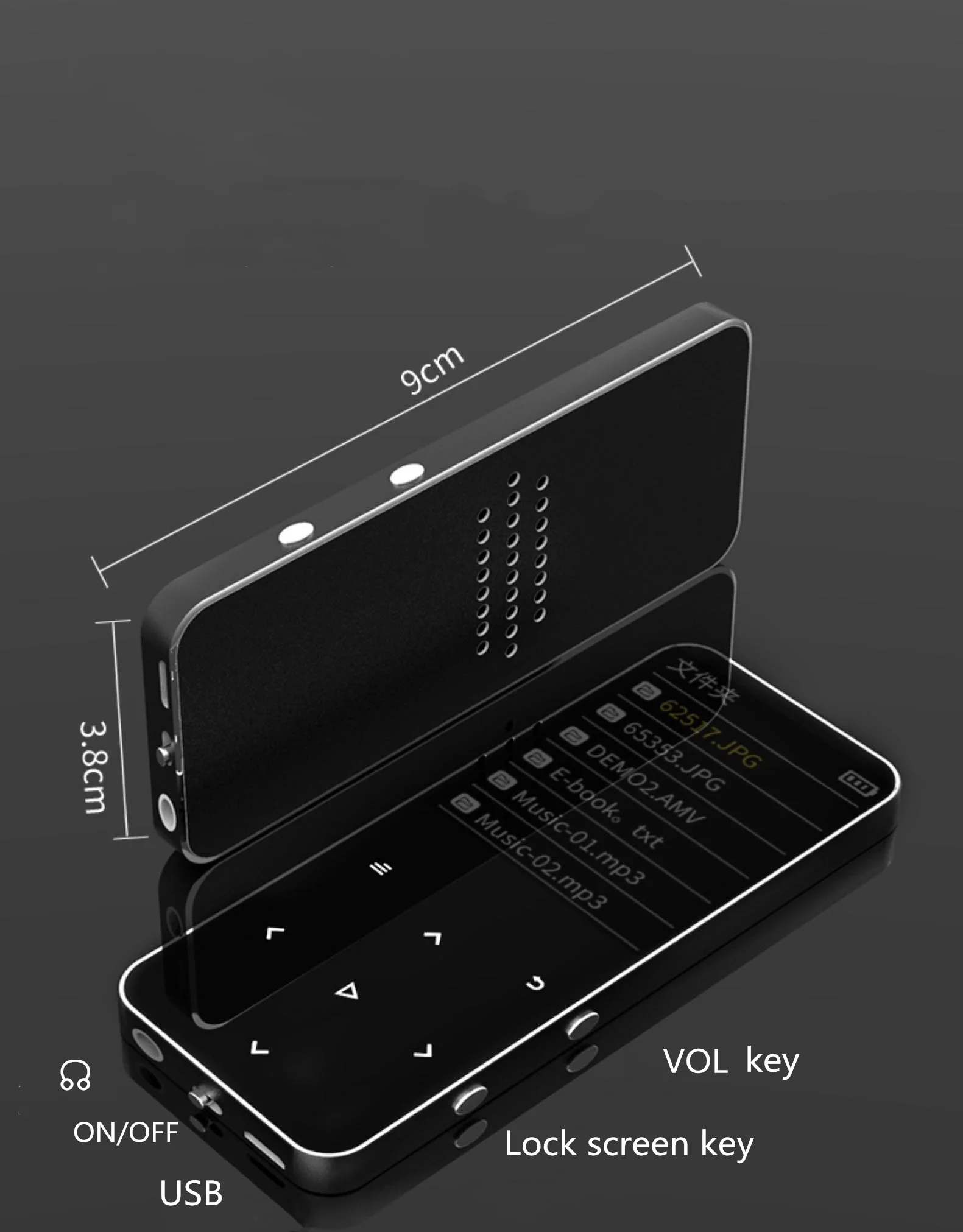 

2021 New Bluetooth MP3 Musician 8Gb 16Gb 32Gb Touch Key Sd card Fm Radio Multilingual Luxury Metal Hifi Player