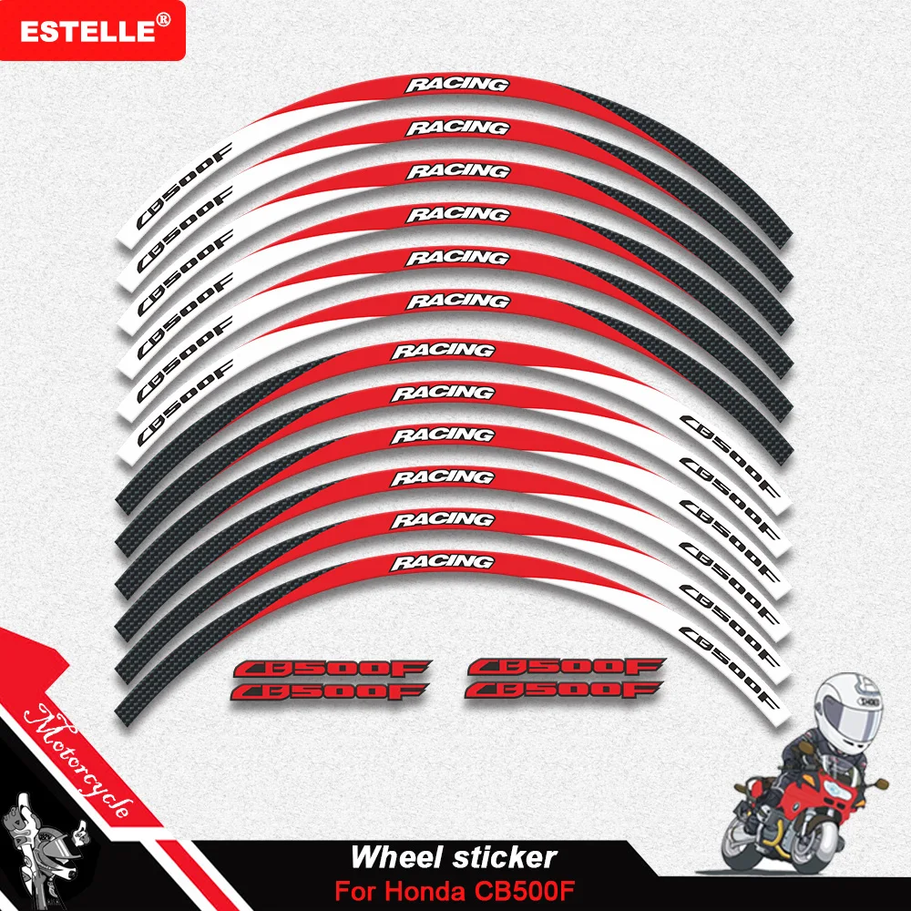 12 шт. светоотражающие наклейки на колеса мотоцикла Honda CB500 F CB 500F cb500f |