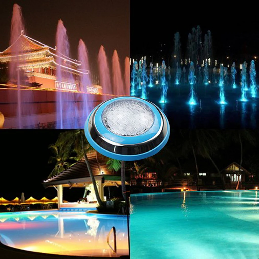 Подводные Водонепроницаемые огни многоразовые светодиодные RGB лампы для ванны