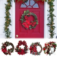 christmas wreaths on the door artificial garland door hanging decorative supplies for christmas party decoration 4w