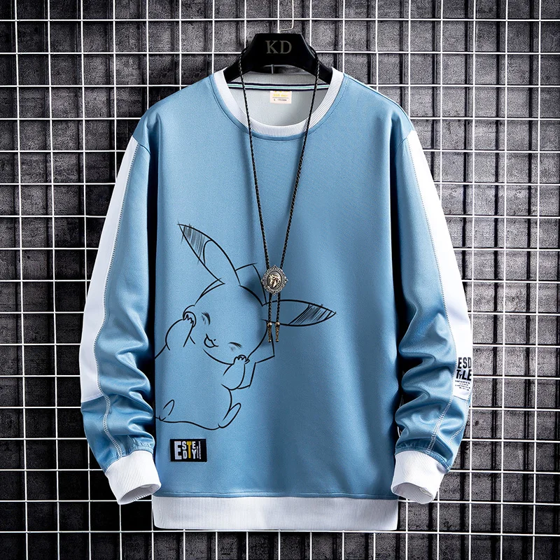 Толстовка Weargen мужская с круглым вырезом повседневный свитшот длинным рукавом и