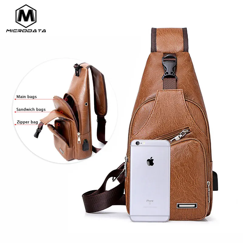 Нагрудные сумки Microdata мужская сумка через плечо нагрудная повседневный