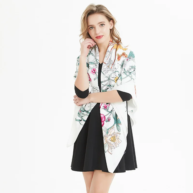 

sunscreen Silk Wraps Scarf Summer Shawls ScarvesLadyBandana Hijabs beach Bufand de seda Foulard ensoieprotecto solar playa rusia