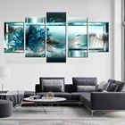 5 панельных цветов орхидеи, холст, абстрактная картина на стену, искусство, Декор для дома, художественное оформление, картина для спальни, белый цветок