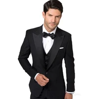 handsome one button groomsmen peak lapel groom tuxedos men suits weddingpromdinner best blazerjacketpantsvesttie 196