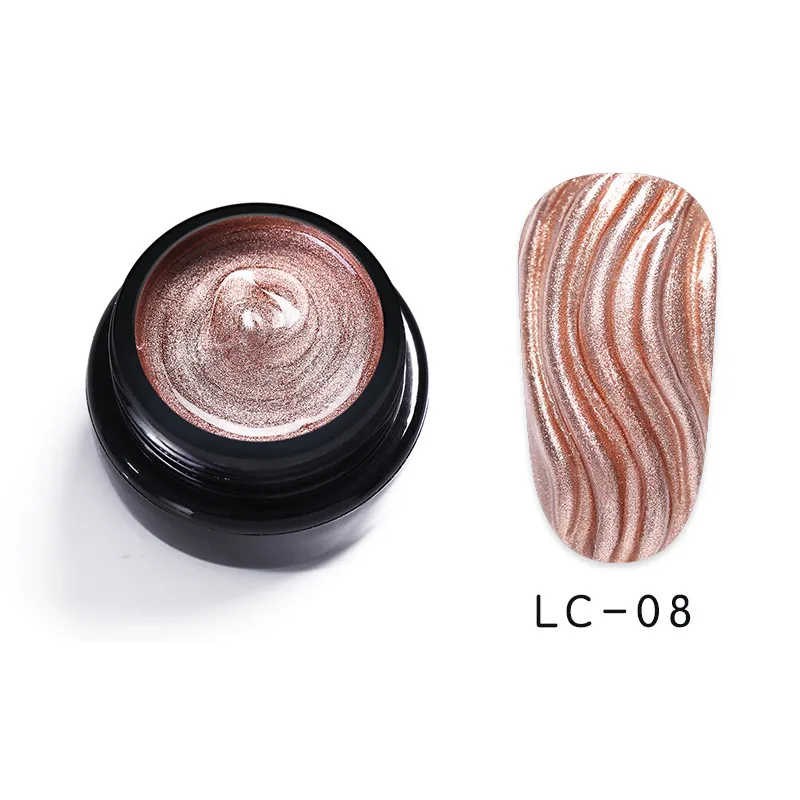 LC-08 LILYCUTE косметика парфюмерия диспенсер 5 мл металлик Цвет лак для ногтей Гель-лак живопись цветы Рисунок Лаки цвета: золотистый, серебристый Зеркальный Блеск УФ-гель маникюрный лак - Цвет: LC-08