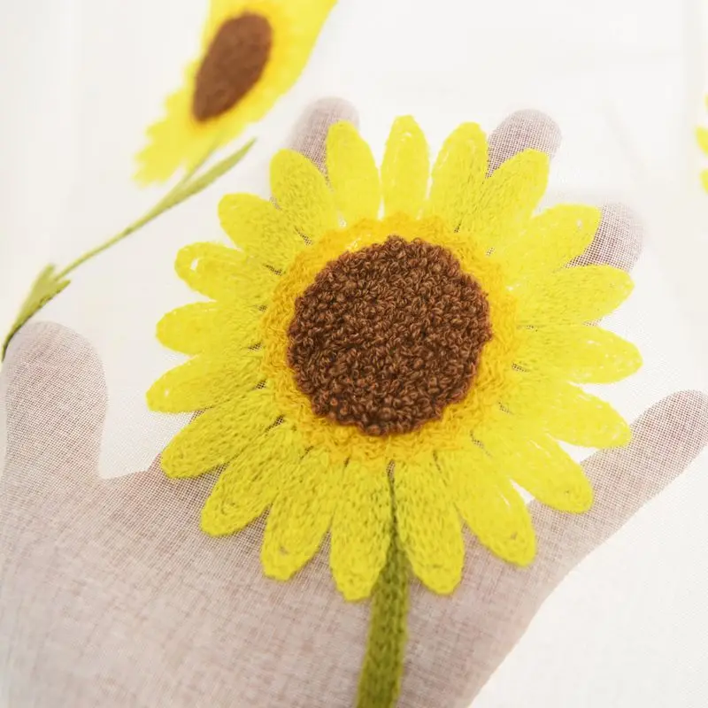 1 шт. карман для штанги отвесная дверь Короткая занавеска с узором ромашки