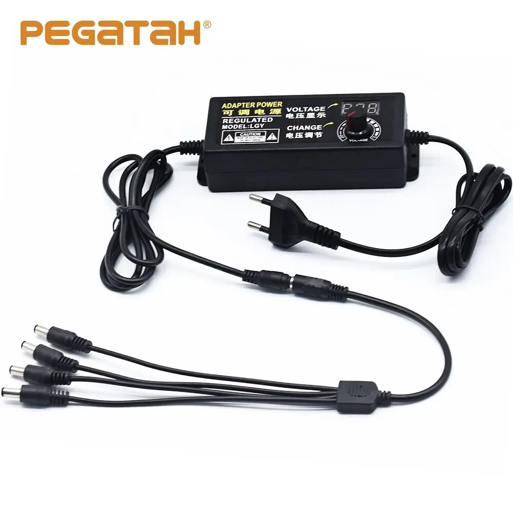 Регулируемый блок питания со светодиодным экраном от переменного тока до