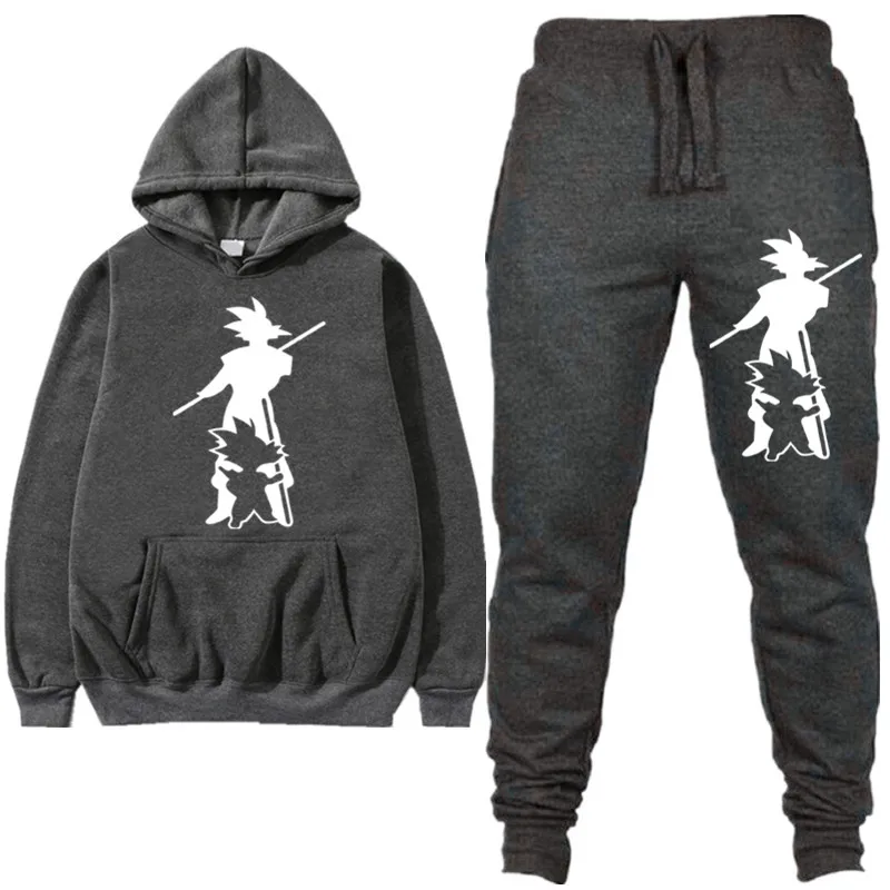 14Dark gray Мужские спортивные костюмы с капюшоном, куртка, спортивный костюм, новые осенние спортивные мужские спортивные комплекты толстовка с принтом, мужская одежда - Цвет: 14Dark gray