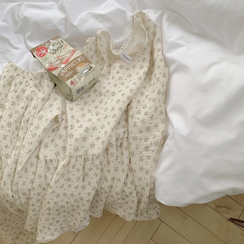 Женская одежда для сна на осень и зиму Высококачественная Хлопковая пижама с