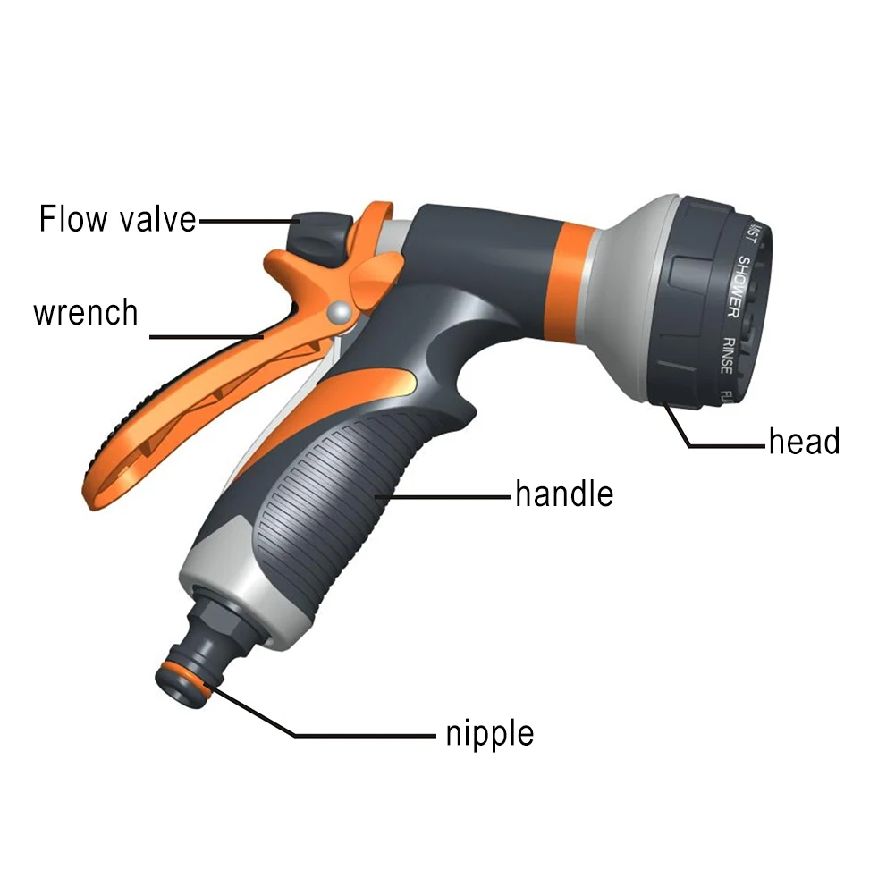 Профессиональная насадка для садового шланга Регулируемые режимы полива