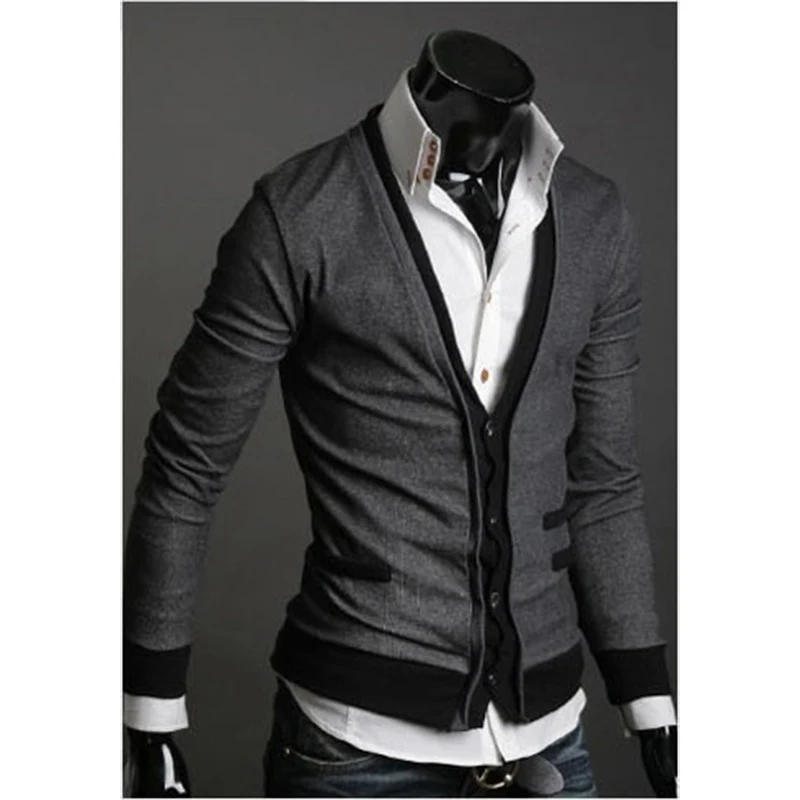 Zogaa 2019 мужские свитера с пуговицами новинка повседневный мужской однотонный