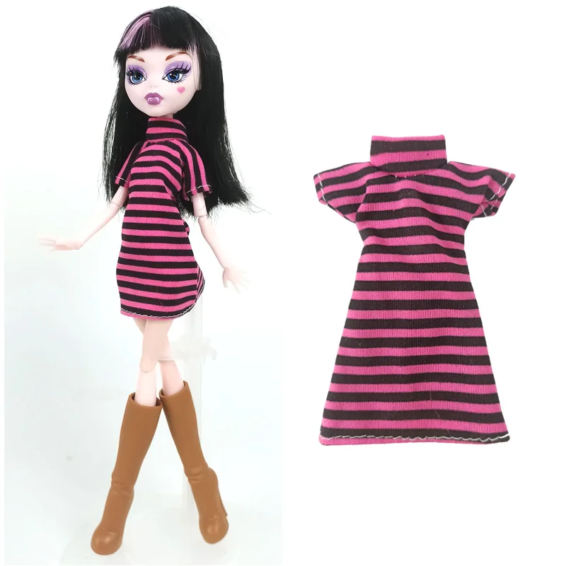 1 шт. модные наряды на одно плечо с круглым вырезом платье для куклы Monster High