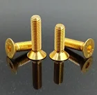 Винты DIN7991 M2 M2.5 M3 M4 M5 с потайной плоской головкой и шестигранным отверстием, сплав, сталь, титановое покрытие, золотой винт, 10 шт.