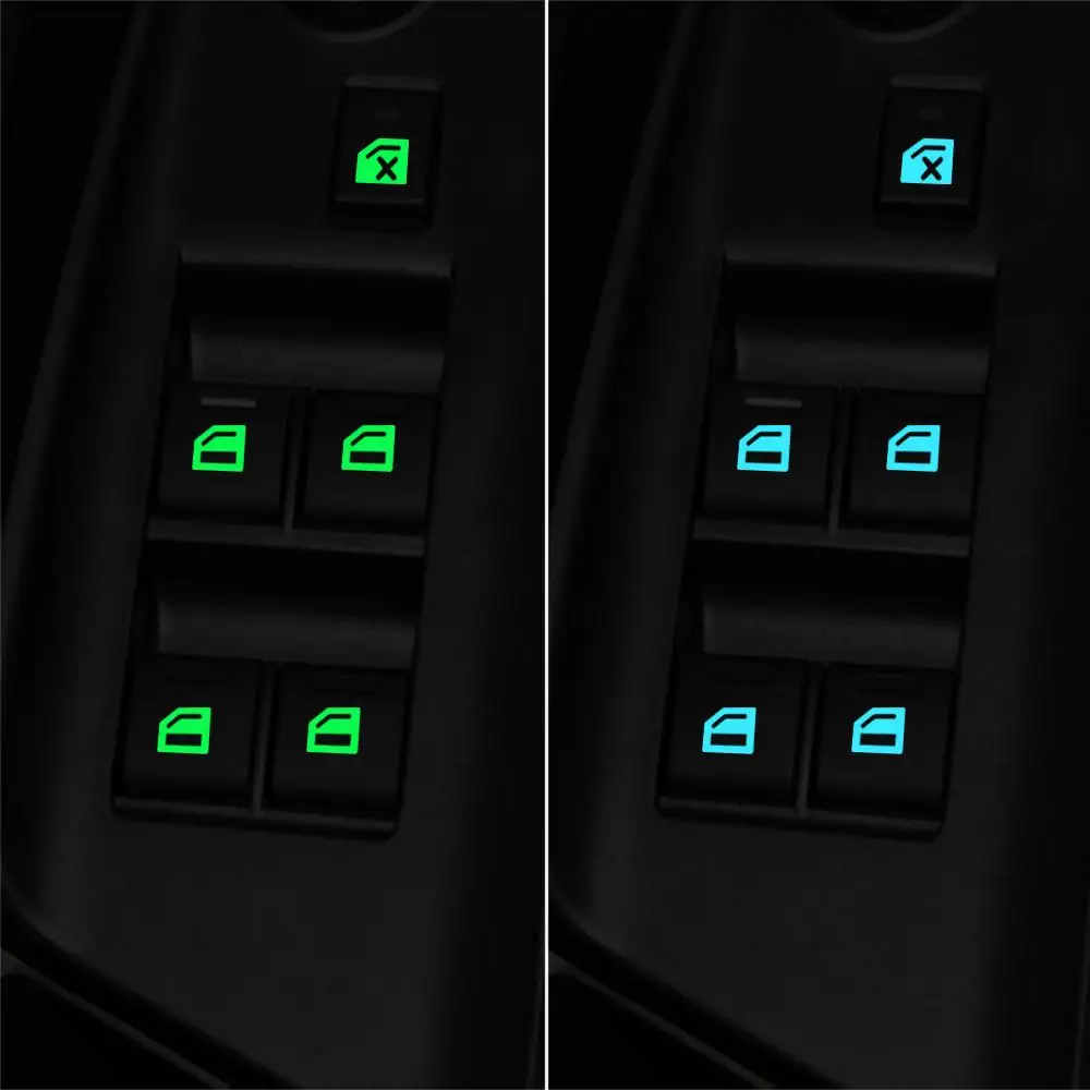 Светящиеся автомобильные наклейки на двери окна подъемника кнопки для VW Polo 2016 Golf