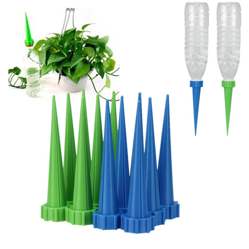 

12/4pcs Automatic Garden Cone Watering Spike Plant Flower Waterers Bottle Irrigation System Random Colors