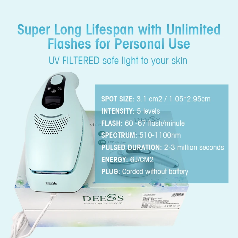 DEESS GP590 Прямая поставка лазерное удаление волос 0 9 s ICE Cool IPL безболезненный