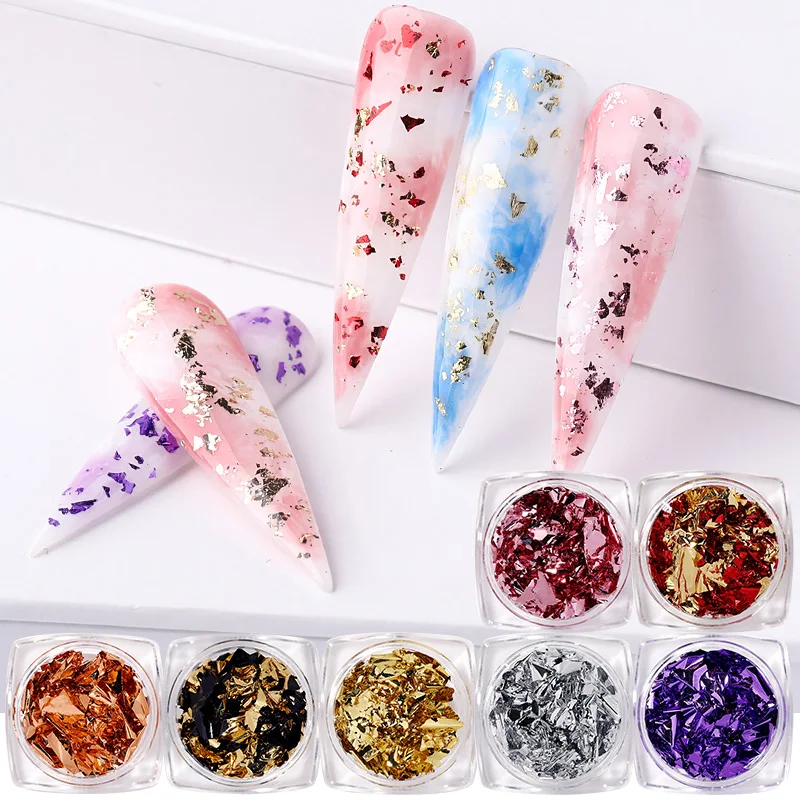 1 коробка блестки из алюминиевой фольги для ногтей | Красота и здоровье