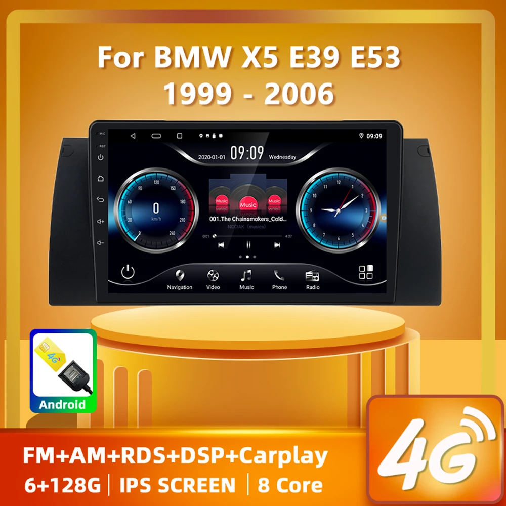 

PEERCE For BMW X5 E39 E53 1999 - 2006 Car Radio Multimedia Video Player Navigation GPS Android 10 no 2din 2 din DVD