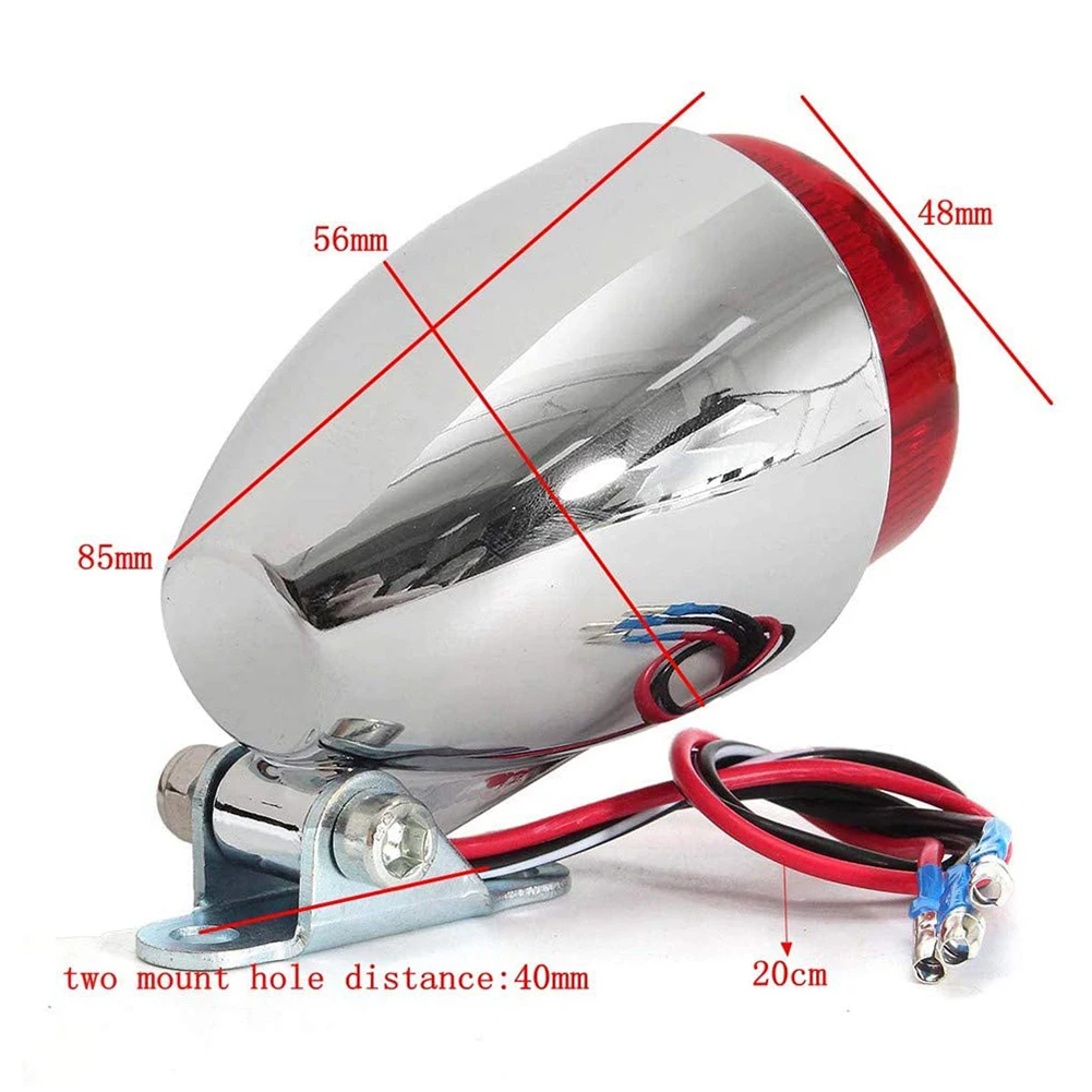 

12V Motorcycle LED Brake Stop Light Taillight Motorbike Rear Light Lamp Universal