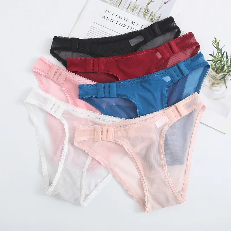 

3 Pcs Lace Panties Female Underwear Sexy Floral Panties for Women Briefs Underpants Plus Size Transparent Pantys Lingerie