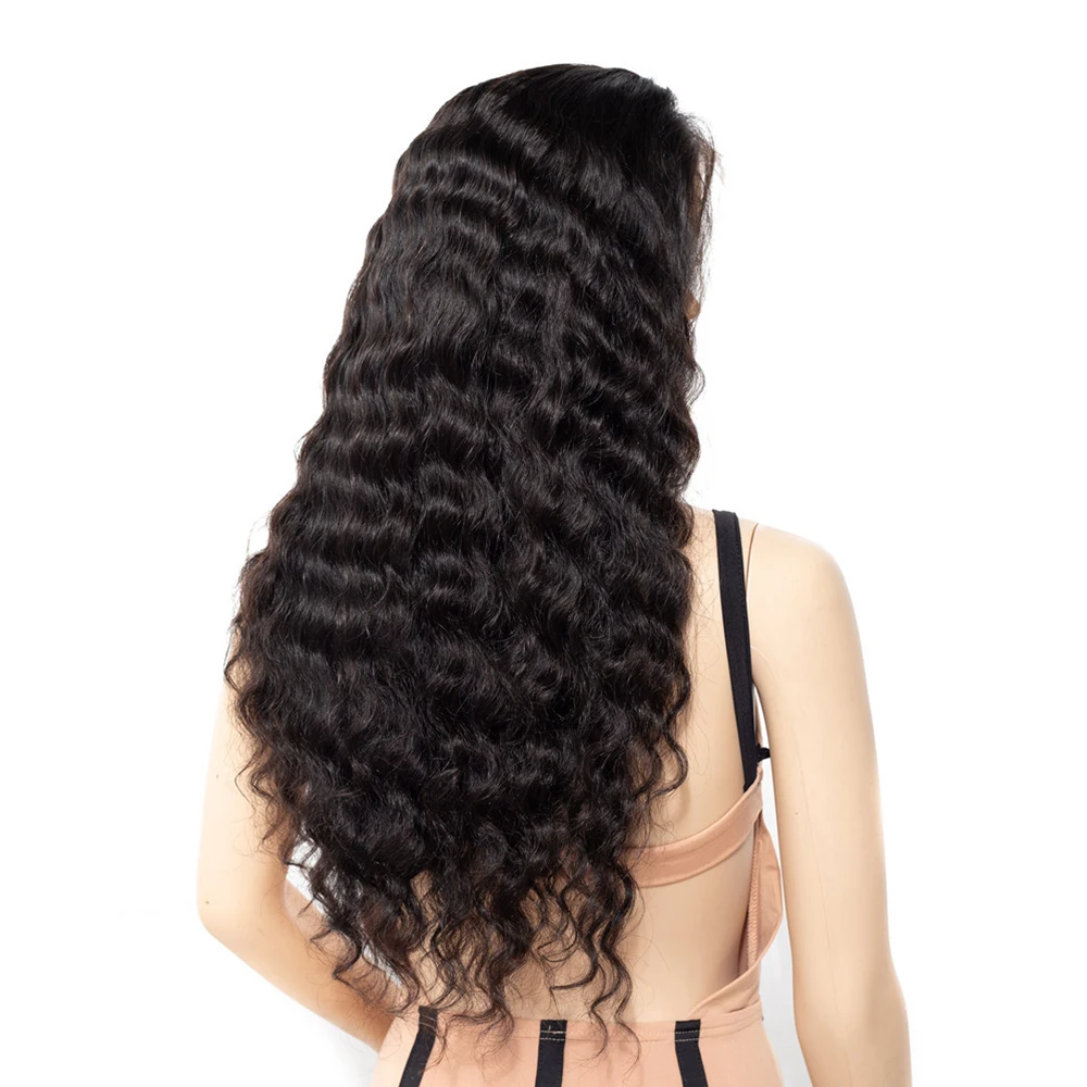 Объемных кудрявы волнистых Синтетические волосы на кружеве парики человеческих