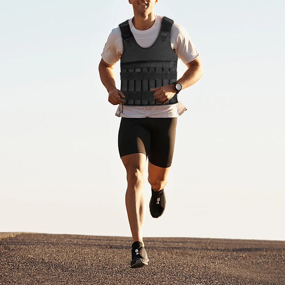 

15KG Loading Vest Boxing Weight Training Workout Fitness Gym Equipment Adjustable Waistcoat Jacket Sand Clothing