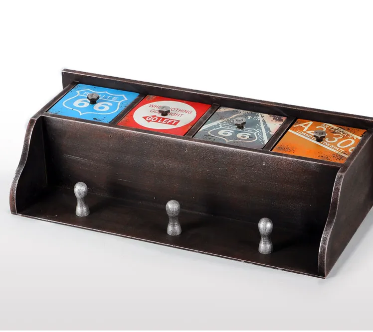 

Vintage Decoration Storage Box Wall Decoration Wall Wooden Hanging Drawer Storage Box Wooden Shelf For Living Room