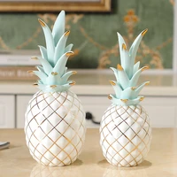 europe ceramic pineapple fruit miniature figurines crafts ornaments garden wedding gifts living room home decoration accessories