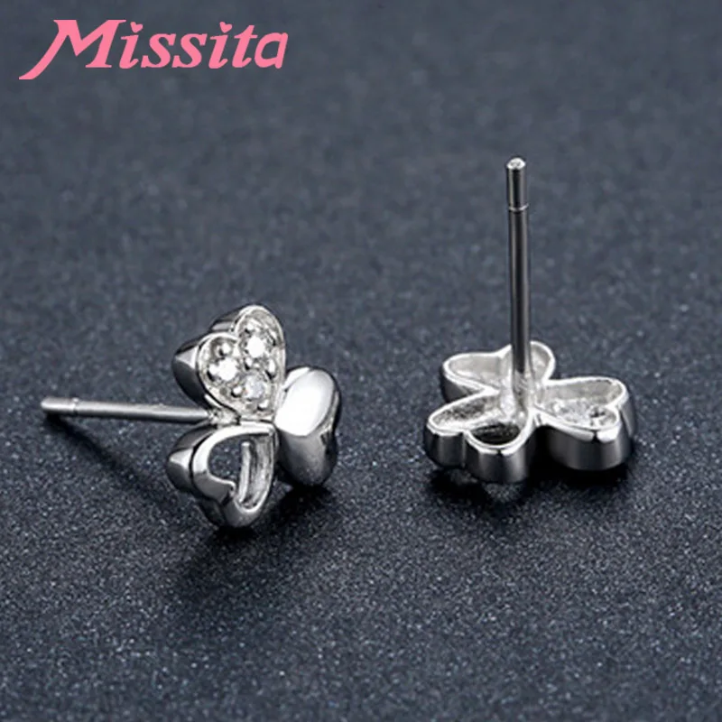 MISSITA Новые Модные полые серьги с фианитами для женщин серебряного цвета