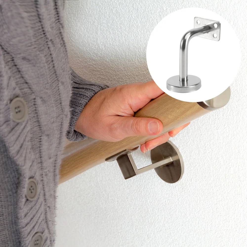 

5Pcs Professional Stainless Steel Handrail Wall Mounted Brackets Supports