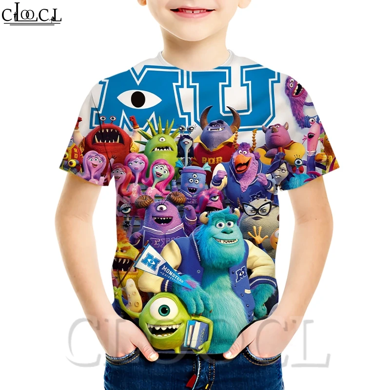 Детская футболка с креативным графическим принтом CLOOCL Monsters Inc модная